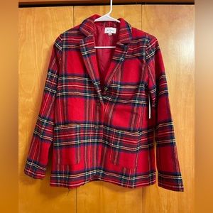 Red Plaid Blazer